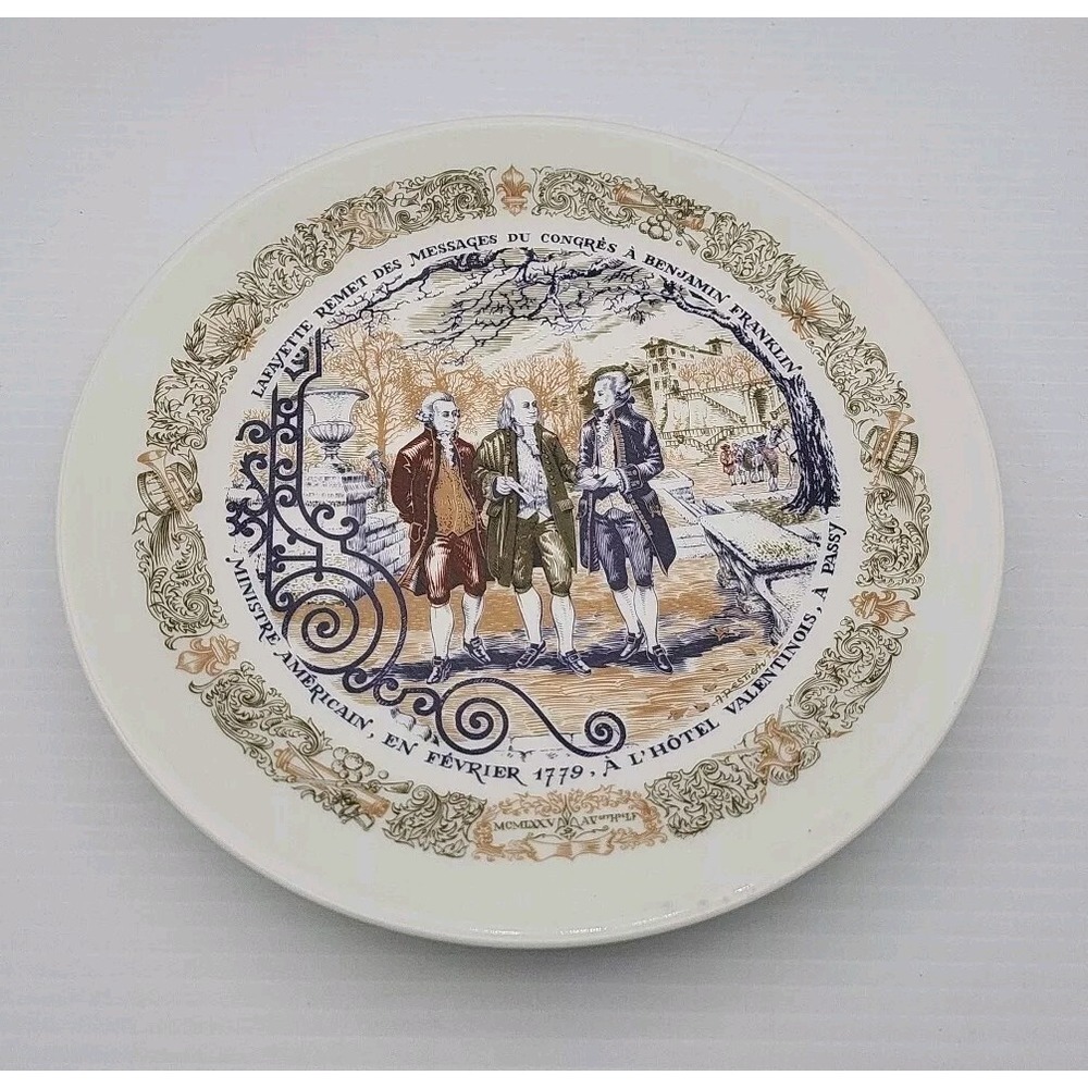 Lafayette Legacy Collection D'Arceau Limoges Plate Story of Lafayette